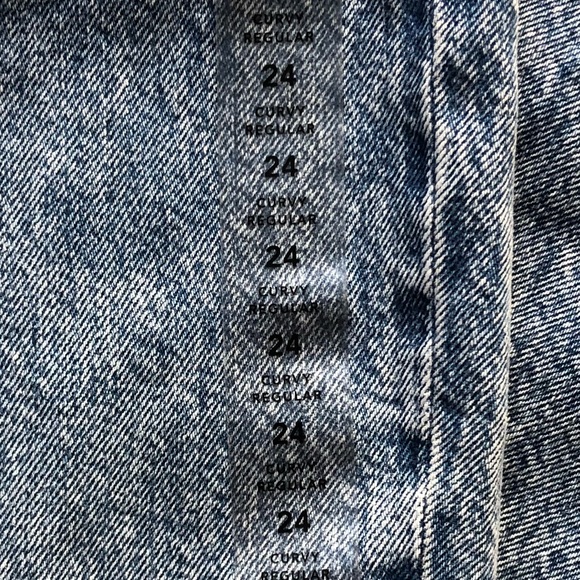 NWOT AMERICAN EAGLE OUTFITTER AE Curvy Mottled Mom Jeans Size 24 - Picture 14 of 15